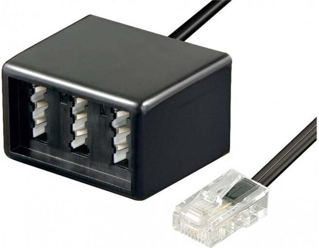 Goobay Adaptateur TAE NFN-RJ45 0,2 m, noir, mâle/femelle 68024 (68024)