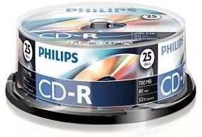 Philips Tarrina 25 CD-R 700 MB.
