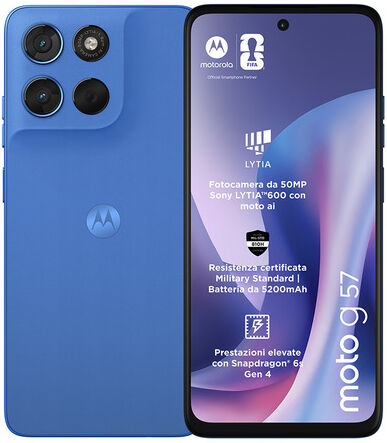 Motorola moto g57 Camera 50MP Doppia SIM Android 16.0 5G USB tipo-C 8 GB 256 GB 5200 mAh Blu