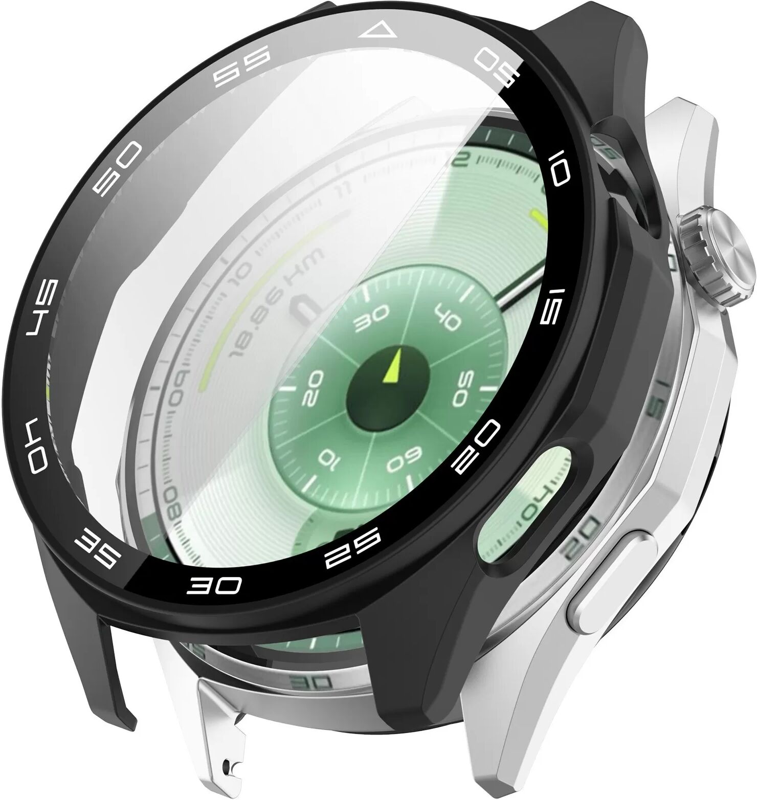INF PC+Tempered Glass Integrierte Schutzhülle mit Skala Kompatibel mit Huawei Watch GT6 46MM