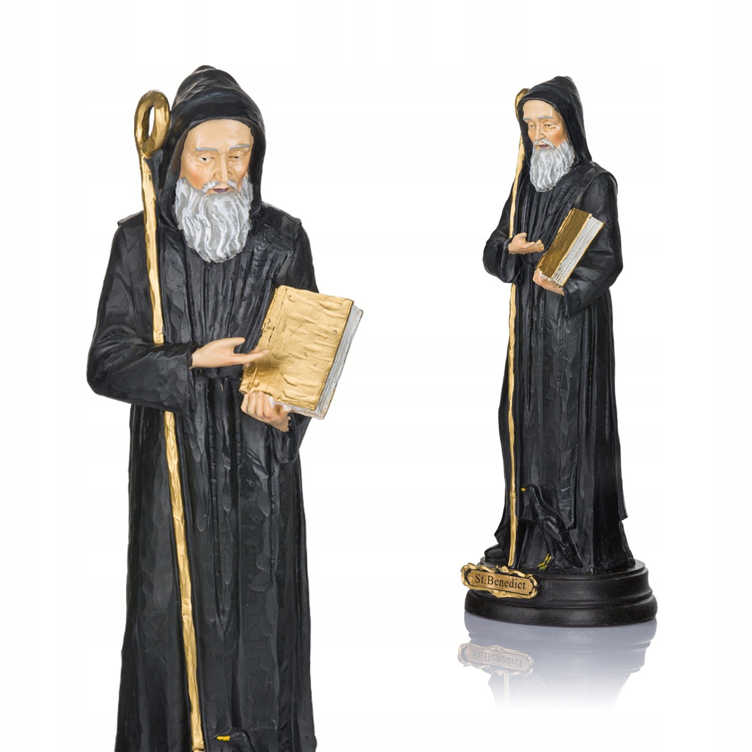 Merloze Sint Benedictus Figuur Decoratie Hoogte: 30 cm