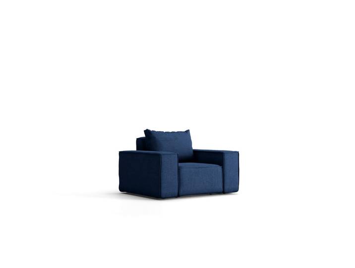 Kaiser Möbel Gartensessel Sonne Marineblau, Blau, Holz, Füllung: Komfortschaum, 115x73x88 cm, Gartenmöbel, Loungemöbel, Loungesessel