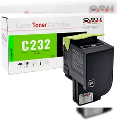 OBV Toner Schwarz kompatibel zu Lexmark C2425dw - Ersetzt C2320K0 - ca. 1.000 Seiten