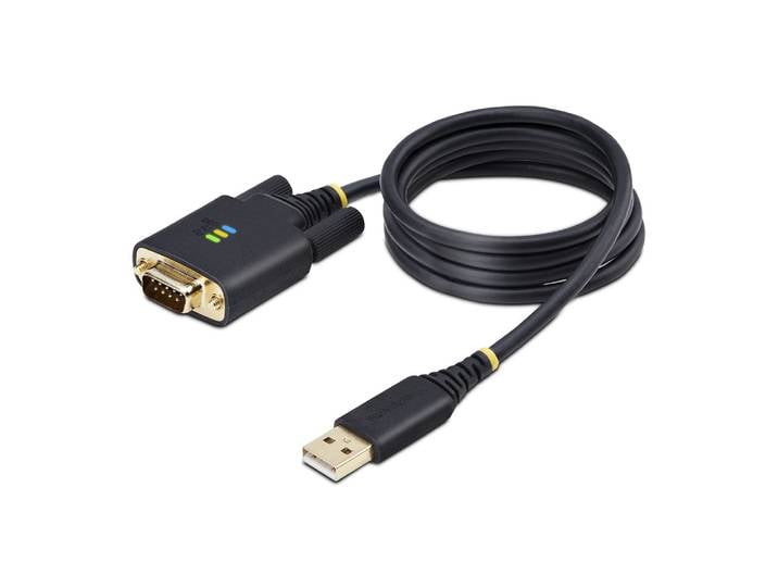 StarTech.com Câble USB-Série de 1m - Rétention COM, Vis/Écrous Interchangeables, Adaptateur USB vers DB9 RS232, Convertisseur USB RS232, Circuit Intég