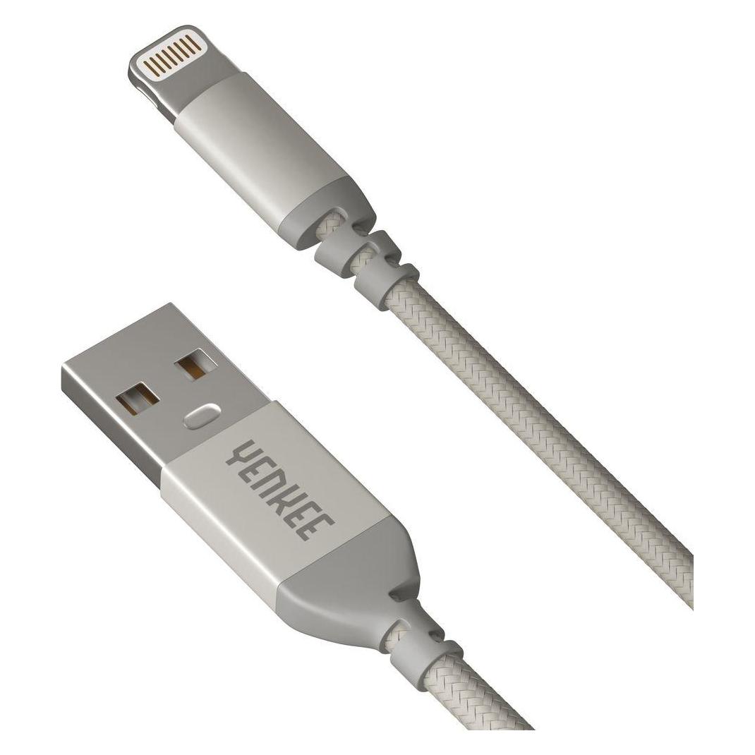 Yenkee USB-A USB Cable - Lightning 1m Silver (30015969) (1 m, USB 2.0) (8590669241705)
