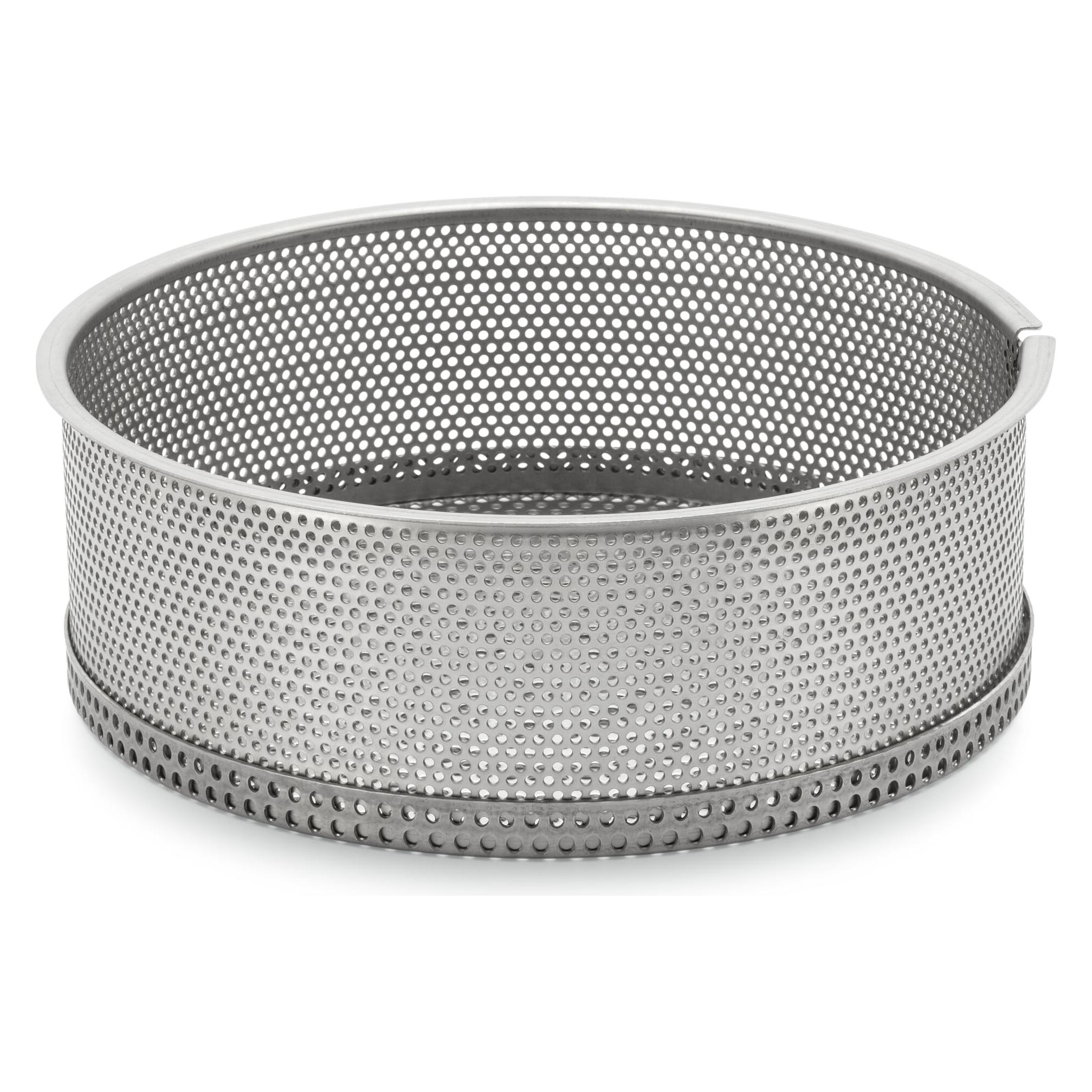 de Buyer Kuchenform Edelstahl Perforiert Abn.Boden 20x6.5cm (20 cm) (3213.20)