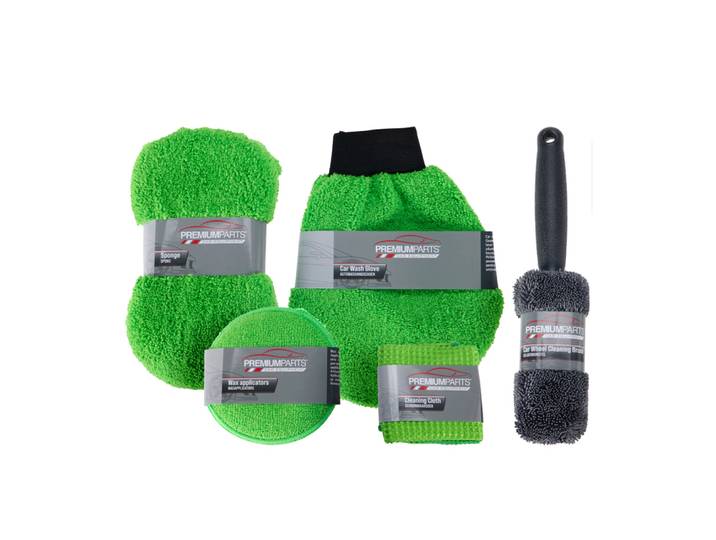 Mikrofasertuch Set 5-teilig grün/grau