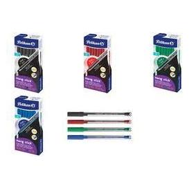 Pelikan Kugelschreiber Hang Stick, 0,7 mm, schwarz transparenter Einwegkugelschreiber, weiche, ölbasierte (12x) (400206997)