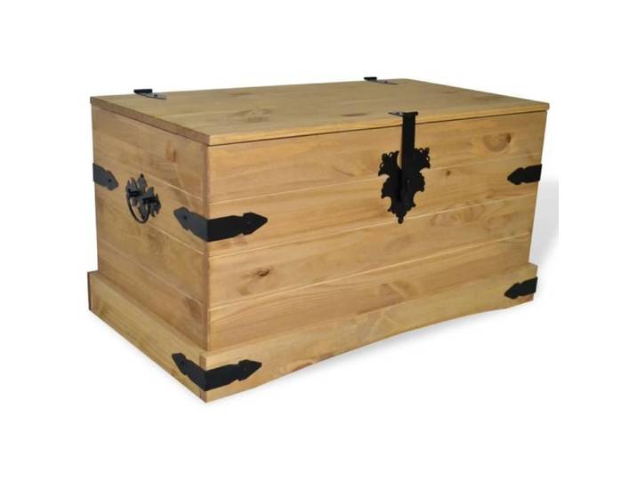Coffre de rangement en bois de style Corona - Corona - Grande capacité - Marron