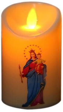 Uplifted Finds Jesus Christ LED Flameless Pillar Candle Battery Operated Religious Light For Home Decor 5