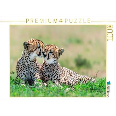 CALVENDO Puzzle Geparden - Seelenverwandte der Wildnis | 1000 Teile Lege-Größe 64x48cm Foto-Puzzle für glückliche Stunden, von , Calvendo Puzzle