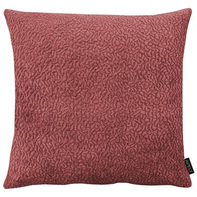 Dekokissen APELT "Toulouse", rot (rot, pink, unifarben), B:46cm H:0,5cm L:46cm, Polyester, Dekokissen_Sitzkissen_Kissenhüllen, Chenille mit 3D-Effekt