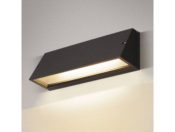 SLV LED Außenwandleuchte Pema, schwarz, Glas, Modern, Wandlampe