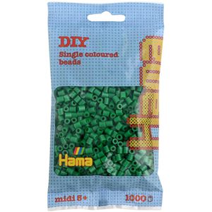 Hama-Perlen Bügelperlen 207-10, Ø 5 mm, grün, 1.000 Stück
