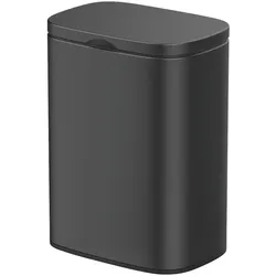 Wenko Wandkosmetikeimer Sare, Abfalleimer, Schwarz