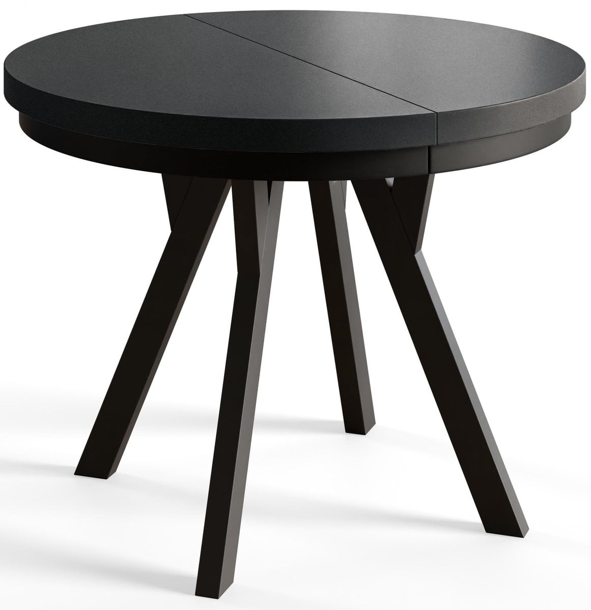 Alpi Moebel Ronde Uitschuifbare Tafel - Zwart