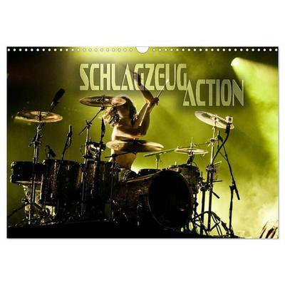 Schlagzeug Action (Wandkalender 2027 DIN A3 quer), CALVENDO Monatskalender