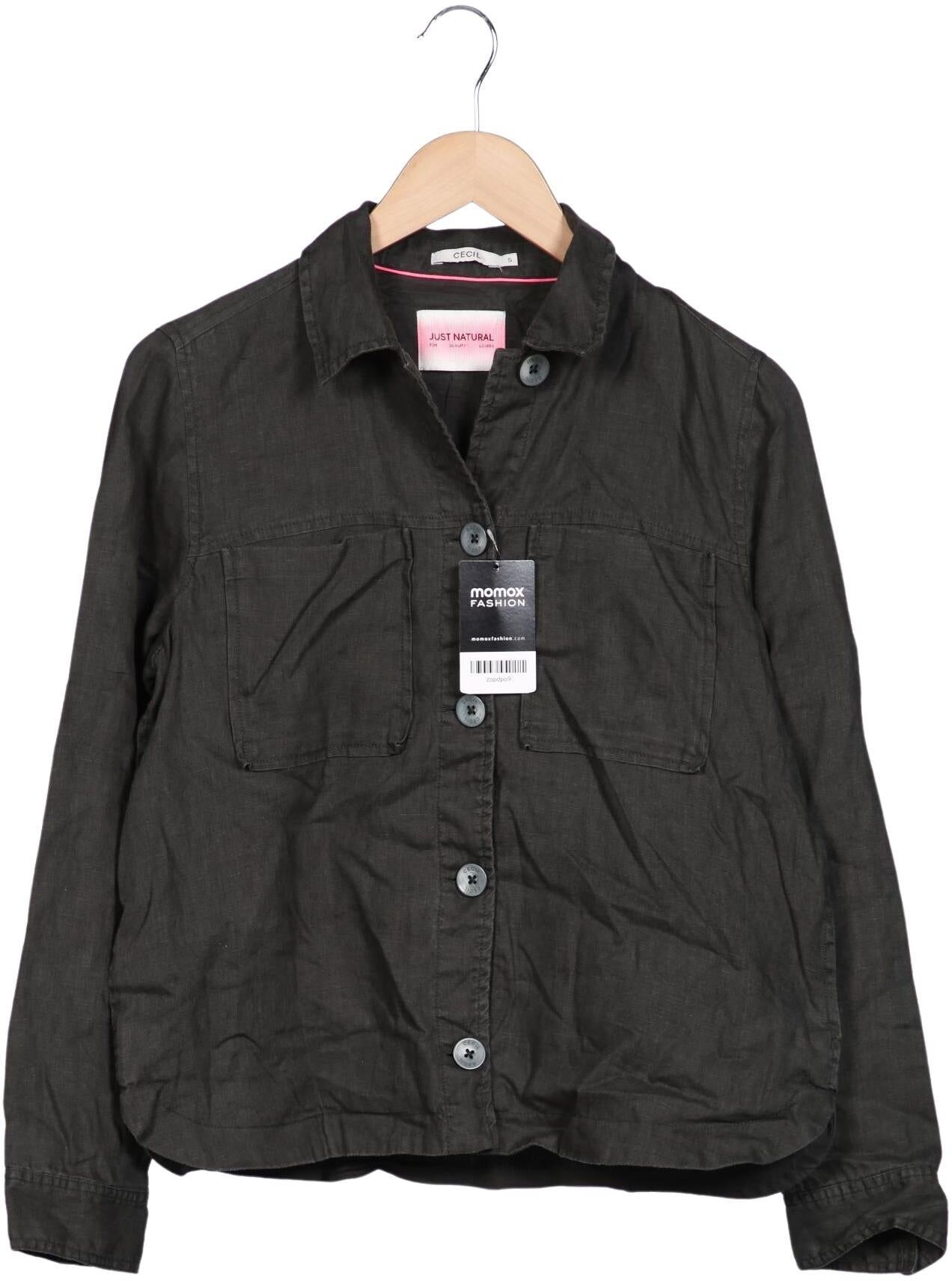 Cecil Damen Jacke, Grün, Gr. S, Leinen - Second Hand