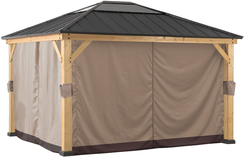 Curtain for Sunjoy cedar wood gazebos 220cm H x 399cm W x 97.24cm D