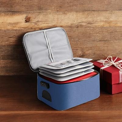 Sichere Aktenaufbewahrungsbox mit Schloss, multifunktionale Dokumententasche für Zertifikate, Haushaltsakten, Reisepässe, Eigentumsurkunden, Gewerbescheine, Ausweise und Siegel