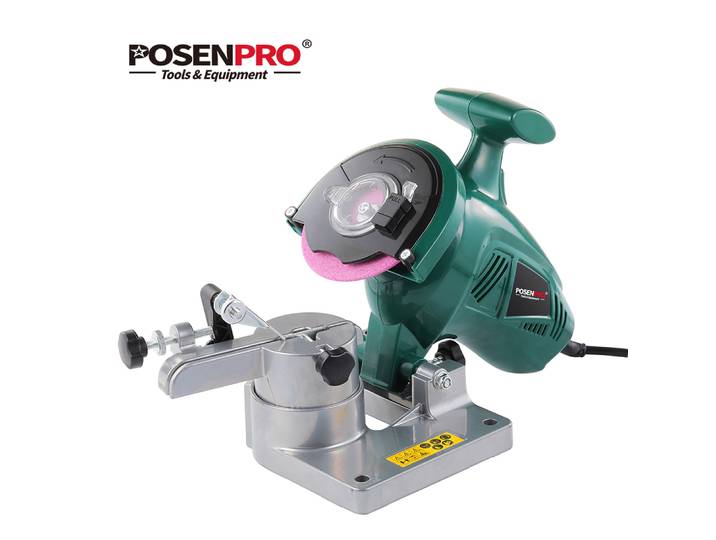 Affûteuse de chaîne électrique POSENPRO 220W, meuleuse de chaîne, diamètre du disque 4 pouces, machine à affûter les chaînes