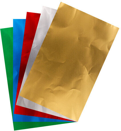 folia Prägefolie, bunt, 18,5 x 29 cm, 5 Blatt