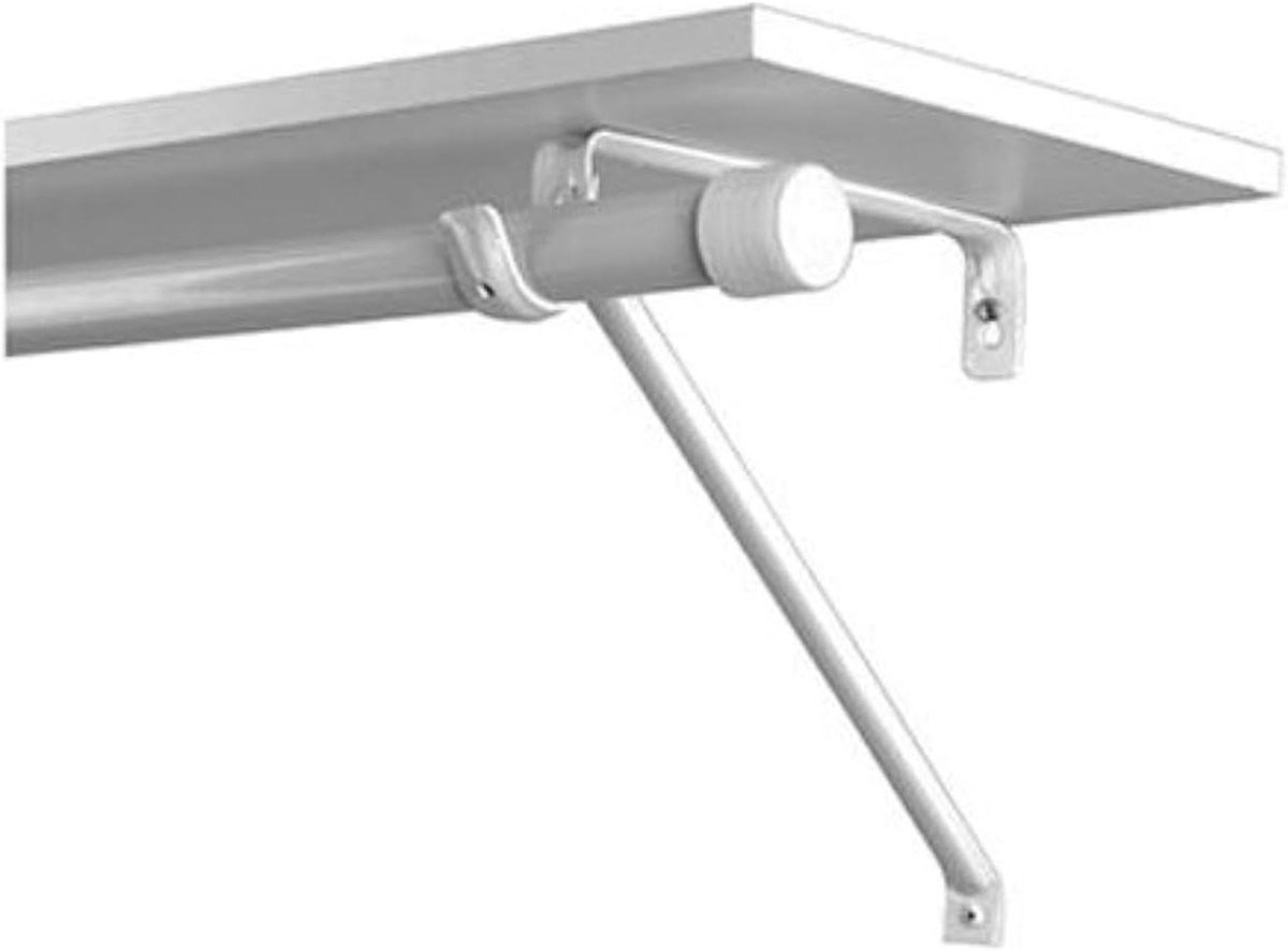 Wit Stalen Plankbeugel Garderobe Beugel Kast Organizer Verstelbaar Ontwerp 250 Pond Capaciteit