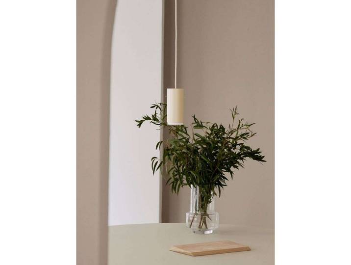 Tube Pendelleuchte Small Beige - Moebe - Wohnzimmer - Aluminium