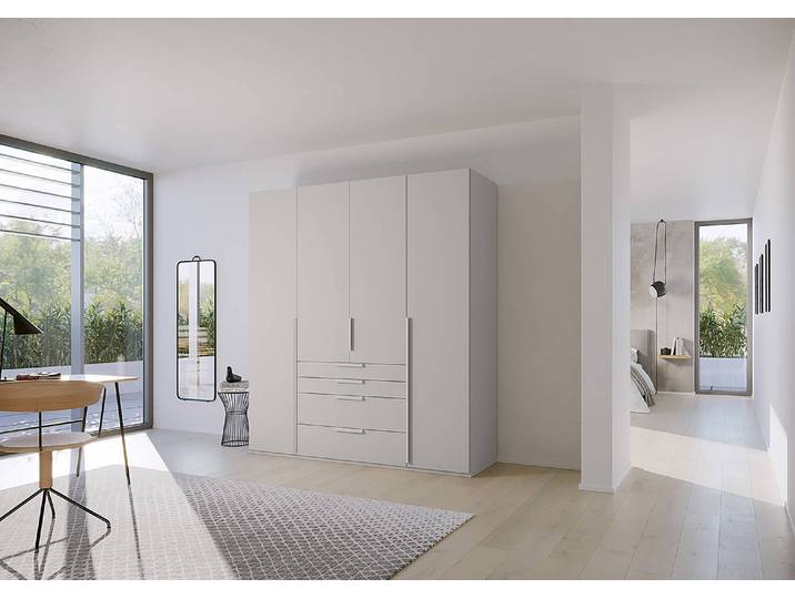 Drehtürenschrank Purisma Typ B 201cm Grau/Seidengrau
