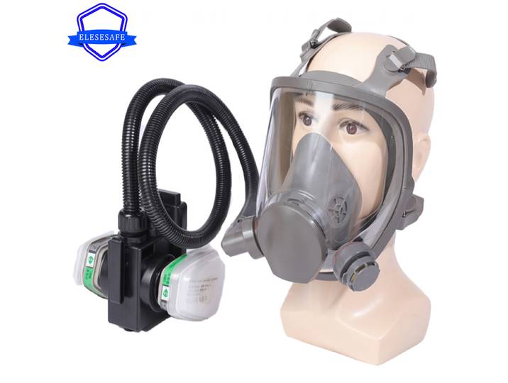 Masque à Gaz Complet 6800, Dispositif de Purification de l'Air Électrique, Vaccination Chimique, pour la Sécurité au Travail, Polissage, Soudage, Pulvérisation, Protection