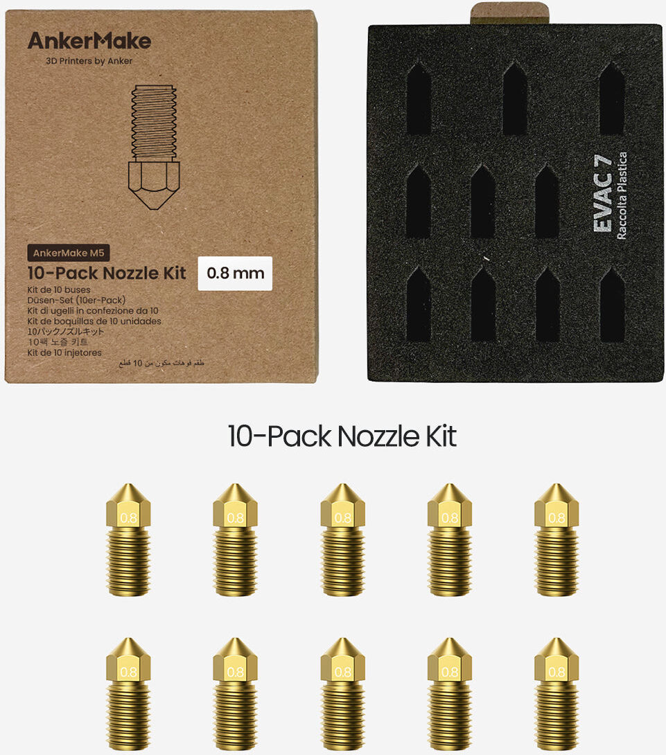 eufyMake M5 10-Pack Nozzle Kit (0.8 mm)