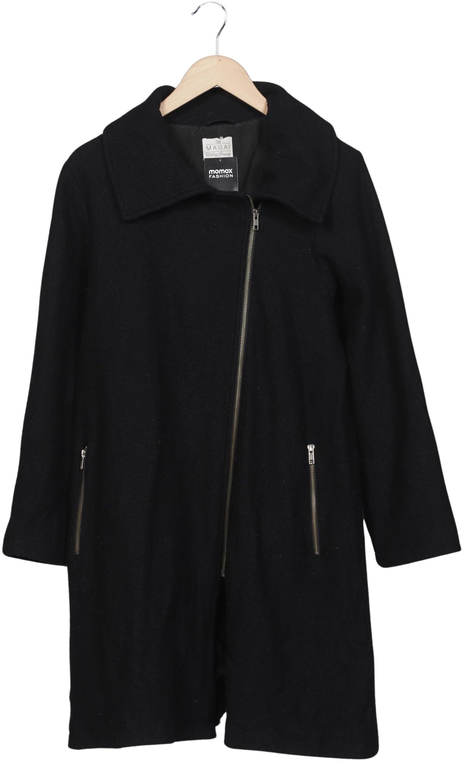 The Masai Clothing Company Damen Mantel, Schwarz, Gr. M, Wolle - Second Hand
