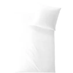 Hefel Bettwäsche Classic Uni weiß Kissenbezug 40x40 cm