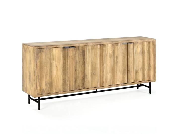 Buffet 4 portes en bois de manguier 190 cm