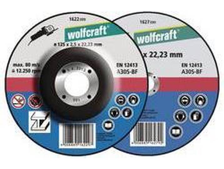 wolfcraft - Doorslijpschijf voor metaal\, haaks gebogen - 1622300