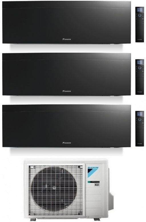 Daikin Condizionatore Climatizzatore Trial inverter Emura III Black Wi-Fi R-32 Bluevolution 12000+12000+12000 BTU 3MXM68A