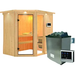 Karibu Sauna Fiona 1-9 kW Ofen-Steuergerät-Inkl.Dachkranz