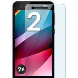 moex Klares Panzerglas für Nokia 2 – passgenaue 9H Schutzfolie für zuverlässigen Displayschutz – ShockProtect Klar