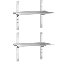 Wandregal aus Edelstahl 1000 x 400 mm PREMIUM - 2er-Set GOLDINOX