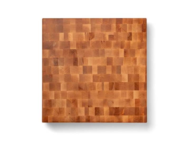 Boos Block Hackbrett Holz - 46 x 46 x 7,5 CM - Schneidebrett Stirnholz Extra Dick - Nordamerikanisches Ahorn-Hartholz - Hirnholz-Schneidebrett - Holz-Hackblock - Großes Schneidebrett