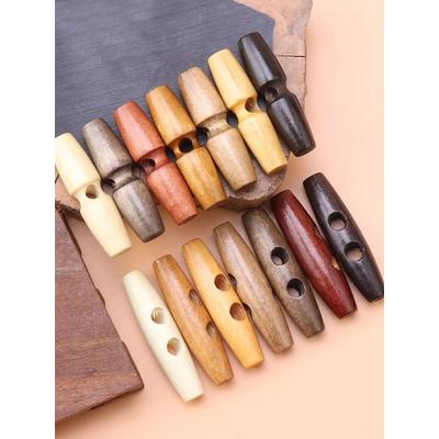 Wooden Horn Toggle Buttons Set Coat Sewing Buttons DIY Clothing Accessories 1