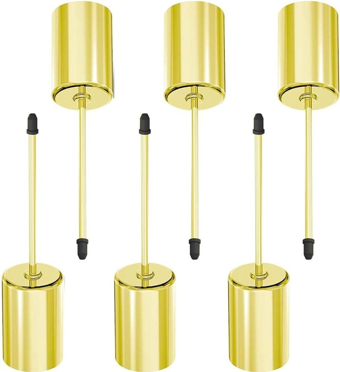 Cosensi Adventskrans goud - 6 stuks metalen staafkaarsenhouders met doorn