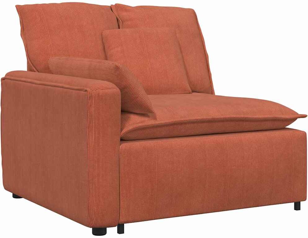vidaXL Canapé modulable avec coussins rouge-orange