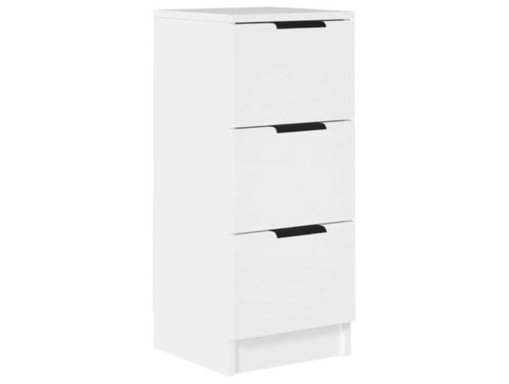 Kaorsrow Sideboard Weiß 30x30x70 cm mit 3 Schubladen Holzwerkstoff Kompakter Lagerschrank mit 3 Fächern für Wohnzimmer und Schlafzimmer. Stabile Oberplatte für Dekoration und Bücher.