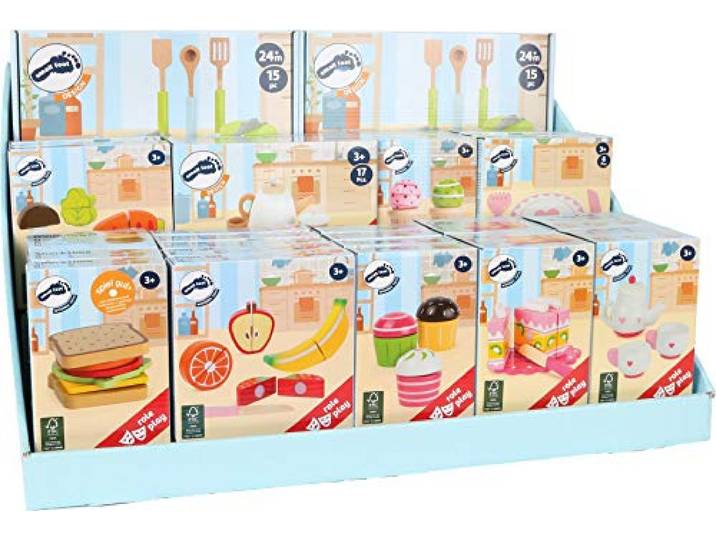 Small Foot 12104 Bandeja modular Menaje de cocina y alimentos Vitrinen für Figuren, bunt