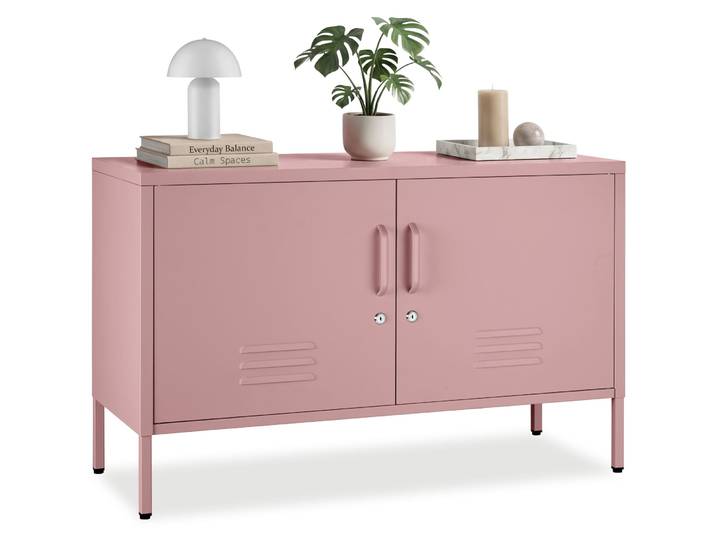 Sideboard Baker, Magnetverschluss, verstellbarer Boden - rosa