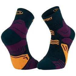 BV Sport, Unisex, Sportsocken, Trek GR Mid Polyamide (36 - 38), Orange, Grün