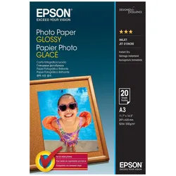 Epson A3 Atlasicical Photoper (20 Seiten) C13S042536 A3 (200 g/m2, A3, 20 Stk.), Fotopapier, Weiss