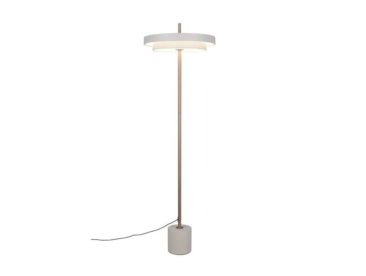Lampadaire design en métal gris