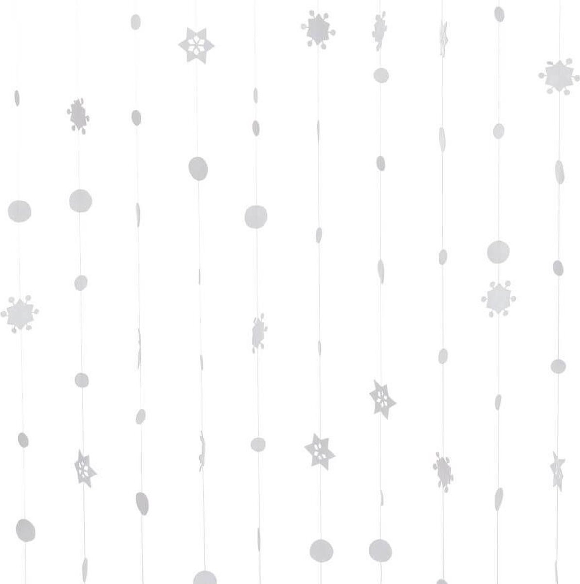 2LIF Snowfall Wit Draadgordijn voor de deur - Breedte: 90 cm, Hoogte: 250 cm